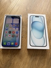 Apple iPhone 15 Plus 128GB Blau entsperrt gesprungene Rückseite und niedriges Mikrofon